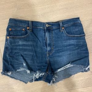 Levi’s dark wash denim shorts